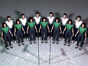 Animation einer Chorgruppe (C) JS 2004