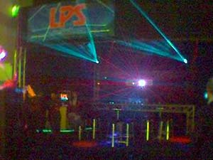 Messestand Frankfurt Lasershow